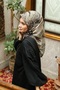 Ecozen Scarf Tn2105 Floral Pattern 13-Linen-Black-Ecru - 5