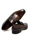 Dark Green Color Laceless Genuine Leather Men's Shoes - 2