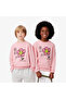 Çocuk Baskılı Pembe Sweatshirt - 4