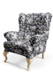 Classic Floral Pattern Digital Printed Cotton Backed Thick Rashel Upholstery Fabric Soft Tufted Fabric - 5