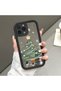 iPhone 14 Pro Compatible Christmas Tree Mirrored Anti-Fall Silicone Phone Case - 2