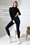 Women's Mock Neck Ribana Long Sleeve Blouse 21950 - 2