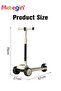 Foldable 3 Wheel Scooter with Windmill and Car Basket, Non-Slip Scooter with Light and Music, Kids K - 8
