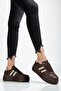 Women's Bitter Brown Thick Sole Sneakers