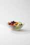Glass Serving Bowl with Gold Trim, Textured Design, 16 * 6cm, White