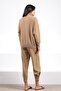 Camel Long Sleeve Half Turtleneck Zippered Cashmere Women's Knitwear Sweater - 6