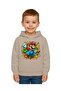 Unisex Super Mario Printed Children's Sweatshirt Hooded 3 Thread Raster - 2