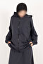 Zippered Oversized cardigan with pockets Hooded cardigan - 5