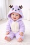 Sweet Hooded Deer Figured Plush Baby Romper - 3
