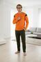 Men's Cotton Pajama Set Long Sleeve Comfortable Fit Stretchy Fabric C5T0N05 - 2