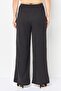 Women Wide Leg Textured Pants, Dark Grey - 2