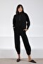 Black Long Sleeve Half Turtleneck Zippered Cashmere Women's Knitwear Sweater - 5