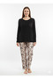 Slim Pajama Suit with a Flat Top and Six Patterns