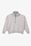A.Beige Long Sleeve Half Turtleneck Zippered Cashmere Women's Knitwear Sweater - 7
