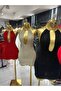 Lined Mini Dress with Jewel Neckline - 4