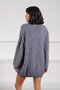 A.Gray Crew Neck Cashmere and Wool Blend Soft Textured Long Sleeve Women's Knitwear Sweater - 9