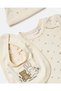 Baby Beige Set Of Grower, Bodysuit, Bib, Hat And Mittens - 5