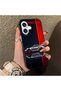 iPhone 16 Compatible Silicone Edge Hard Back Anti-Fall Case Racing Car Style - 4