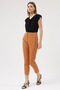 High Waist Pants with Pleated Detail # P0030 - 4
