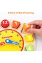 Wooden Shape Color Sorting Clock For 1 2 3 Year Old | Teaching Time Number Blocks Puzzle Stacking Sorter Jigsaw Montessori Early Learning Educational Toy Gift For Kids - 2