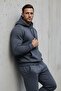Men's Kangaroo Pocket Smoked Hooded Sweatshirt - 3