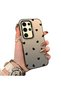 Samsung Galaxy S24 Ultra Compatible Silicone Edge Hard Back Anti-Fall Case Heart Patterns - 2