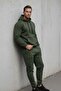 Men's Kangaroo Pocket Khaki Hooded Sweatshirt - 3