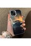 iPhone 14 Plus/15 Plus Compatible Silicone Edge Hard Back Anti-Fall Case Racing Car Style - 4