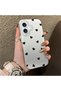 حافظة مضادة للسقوط متوافقة مع هاتف iPhone 16 مصنوعة من السيليكون الصلب وذات نمط على شكل قلب