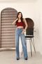 Women's Jeans Full Stretch Fabric Palazzo