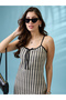 Strappy Tie Up Detail Sheath Mini Dress - 5