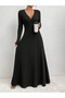 Women Ribbed Knit A-Line Maxi Dress - 4