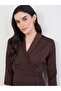 Women A-Line Midi Dress with 3/4 Sleeves - 4