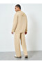 Men Beige Hoodie and Joggers Co-ords - 5
