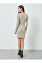 Women Long Sleeve Ribbed Bodycon Mini Dress - 5