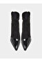 Women Block Suede and Patent Ankle Boots - 5
