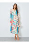 Floral Print A-Line Maxi Dress