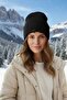 Special Design Knitted Black Women's Beret