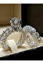 Pack of 2 - Zirconia Inlaid Rings
