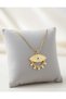 Women's Steel Evil Eye Necklace - 4
