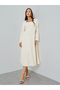 Women Square Neck A-Line Midi Dress - 3