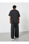 Men Black Oversized Piping Detail T-Shirt and Pants Co-Ords - 4