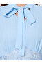 Women Tie-Up Neck Embroidered Midi Dress - 4