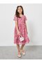 Girls Pink Lace A-Line Knee-Length Dress - 3