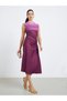 Women Ruched Ombre Look Sheath Midi Dress - 3