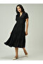 Black Button Down Tiered Midi Dress - 2