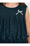 Girls Teal Sleeveless Tiered Dress - 3