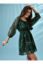 All-Over Print Back Tie Detail Mini Dress - 2