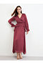 Ruffled Flare Wrap Front Maxi Dress