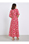 Floral Half Sleeves A-Line Maxi Dress - 5